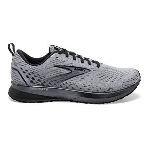 Brooks Levitate 5 Mens Road Running Shoes Grey/Black | USA-IWD231857